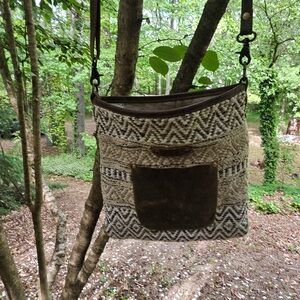 Myra Purse with weathered leather pocket